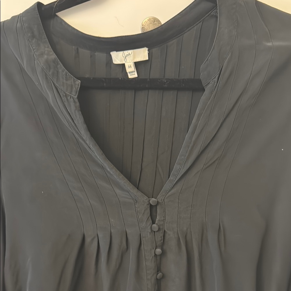 Flowy Black Blouse Joie Medium